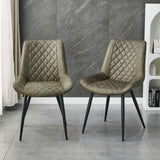 Tyler Fabric Chair (Set of 4) - Olive Green - Front View