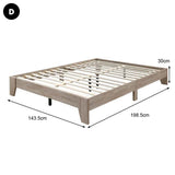 Scandi Bed Base - Double - Top-Down View