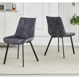 Sloane Fabric Dining Chairs (Set of 4) - Grey - Side View