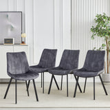 Sloane Fabric Dining Chairs (Set of 4) - Grey - Top-Down View