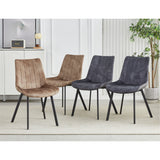 Sloane Fabric Dining Chairs (Set of 4) - Grey - Rear View
