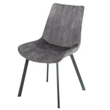 Sloane Fabric Dining Chairs (Set of 4) - Grey - Close-Up Angle