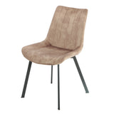 Sloane Fabric Dining Chairs (Set of 4) - Taupe - Close-Up Angle
