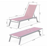 Sirocco (Set of 2) Sunloungers - Black - Extra Image