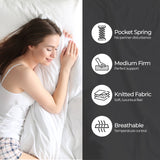 Boxed Comfort Pocket Spring Mattress Double - 45-Degree Angle