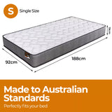 ValueSleeper 3-Zone Orthopaedic Pocket Spring Single Mattress - Side View