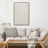 60X90cm Ephemeral Echoes of Continuity Dark Wood Framed Hand Painted Canvas Wall Art - Side View