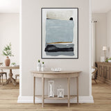 90X120cm Vibes of Vellichor Black Framed Hand Painted Canvas Wall Art - Front View