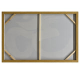 120X80cm Modern Mantra: Echoes of AUM Dark Wood Framed Hand Painted Canvas Wall Art - Side View