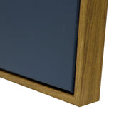 120X80cm Modern Mantra: Echoes of AUM Dark Wood Framed Hand Painted Canvas Wall Art - 45-Degree Angle