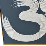 120X80cm Modern Mantra: Echoes of AUM Dark Wood Framed Hand Painted Canvas Wall Art - Extra Image