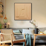 80X80cm Panorama Dimensions II Black Framed Hand Painted Canvas 3D Wall Art - Front View