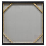 80X80cm Panorama Dimensions II Black Framed Hand Painted Canvas 3D Wall Art - 45-Degree Angle
