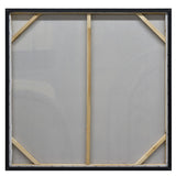 100X100cm Duality Dance Champagne Framed Hand Painted Canvas 3D Wall Art - Top-Down View