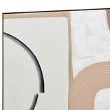 100X100cm Duality Dance Champagne Framed Hand Painted Canvas 3D Wall Art - Extra Image