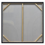 100X100cm Whimsical Whorls Champagne Framed Hand Painted Canvas 3D Wall Art - Top-Down View