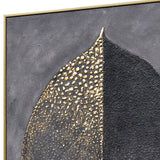 60X90cm Golden Dichotomy Gold Framed Hand Painted Canvas Wall Art - Extra Image