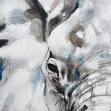 80X120cm Azure Tusker Champagne Framed Hand Painted Canvas Wall Art - Low Angle