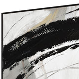150X50cm Set of 3 Black Framed Hand Painted Canvas Wall Art - Extra Image