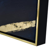 150X70cm Set of 3 Gold Framed Hand Painted Canvas Wall Art - Close-Up Angle