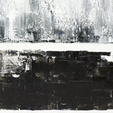 120X120cm Tonal Trilogy Black Framed Hand Painted Canvas Wall Art - Extra Image