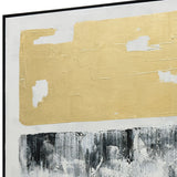 120X120cm Tonal Trilogy Black Framed Hand Painted Canvas Wall Art - Extra Image