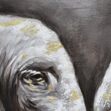 120X80cm Tusker Ties Champagne Framed Hand Painted Canvas Wall Art - Low Angle