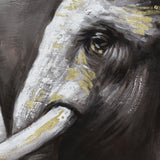 120X80cm Tusker Ties Champagne Framed Hand Painted Canvas Wall Art - Extra Image