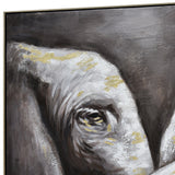 120X80cm Tusker Ties Champagne Framed Hand Painted Canvas Wall Art - Extra Image