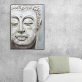 90X120cm Serene Radiance Champagne Framed Canvas Wall Art - Front View
