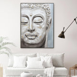 90X120cm Serene Radiance Champagne Framed Canvas Wall Art - Side View