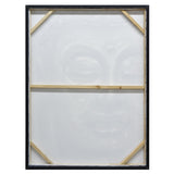90X120cm Serene Radiance Champagne Framed Canvas Wall Art - Top-Down View