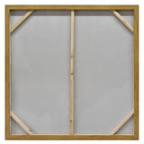 100X100cm Lustrous Leaves Dark Wood Framed Hand Painted Canvas Wall Art - Top-Down View