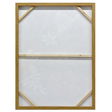 90X120cm Austral Flora Dark Wood Framed Canvas Wall Art - Top-Down View