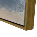 120X80cm Riptide Reverie Dark Wood Framed Hand Painted Canvas Wall Art - Close-Up Angle