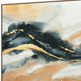 120X80cm Riptide Reverie Dark Wood Framed Hand Painted Canvas Wall Art - Extra Image
