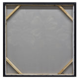 80X80cm Golden Blossoms Gold Framed Hand Painted Canvas Wall Art - Top-Down View