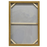 60X90cm Cerulean Gaze Dark Wood Framed Hand Painted Canvas Wall Art - Top-Down View