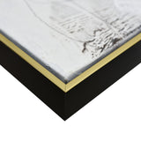 100X100cm Soft Essence Gold Framed Hand Painted Canvas Wall Art - Rear View