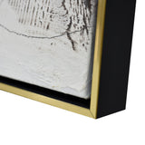 100X100cm Soft Essence Gold Framed Hand Painted Canvas Wall Art - Close-Up Angle