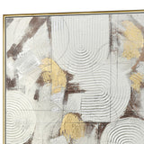 100X100cm Soft Essence Gold Framed Hand Painted Canvas Wall Art - Extra Image