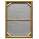 60X90cm Pebble Mosaic Dark Wood Framed Hand Painted Canvas Wall Art - Top-Down View
