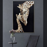 80X120cm Tender Touch Champagne Framed Canvas Wall Art - Side View