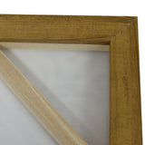 100X100cm Earthy Emanation Dark Wood Framed Canvas Wall Art - 45-Degree Angle