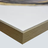 100X100cm Orbiting Elegance Champagne Framed Canvas Wall Art - Close-Up Angle