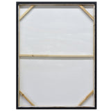 90X120cm Golden Horizon Champagne Framed Canvas Wall Art - Top-Down View