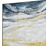 90X120cm Golden Horizon Champagne Framed Canvas Wall Art - Extra Image