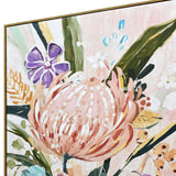 80X120cm Native Bloom Dark Wood Framed Canvas Wall Art - Extra Image