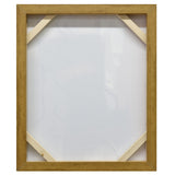 50X60cm Golden Veil Dark Wood Framed Canvas Wall Art - Top-Down View