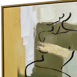 50X60cm Golden Veil Dark Wood Framed Canvas Wall Art - Extra Image